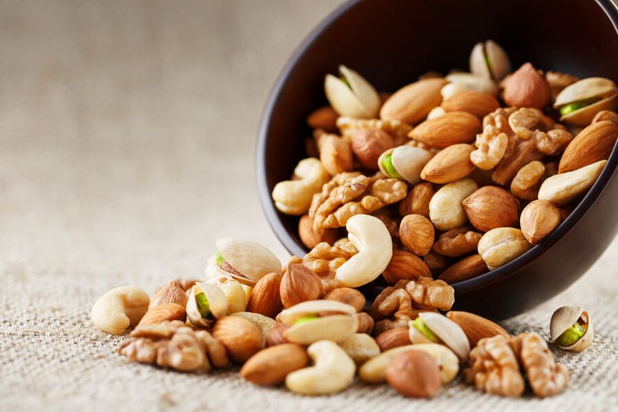 Various nuts to increase strength in men