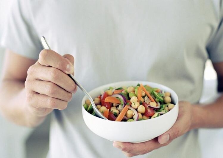 eating vegetable salad for potency